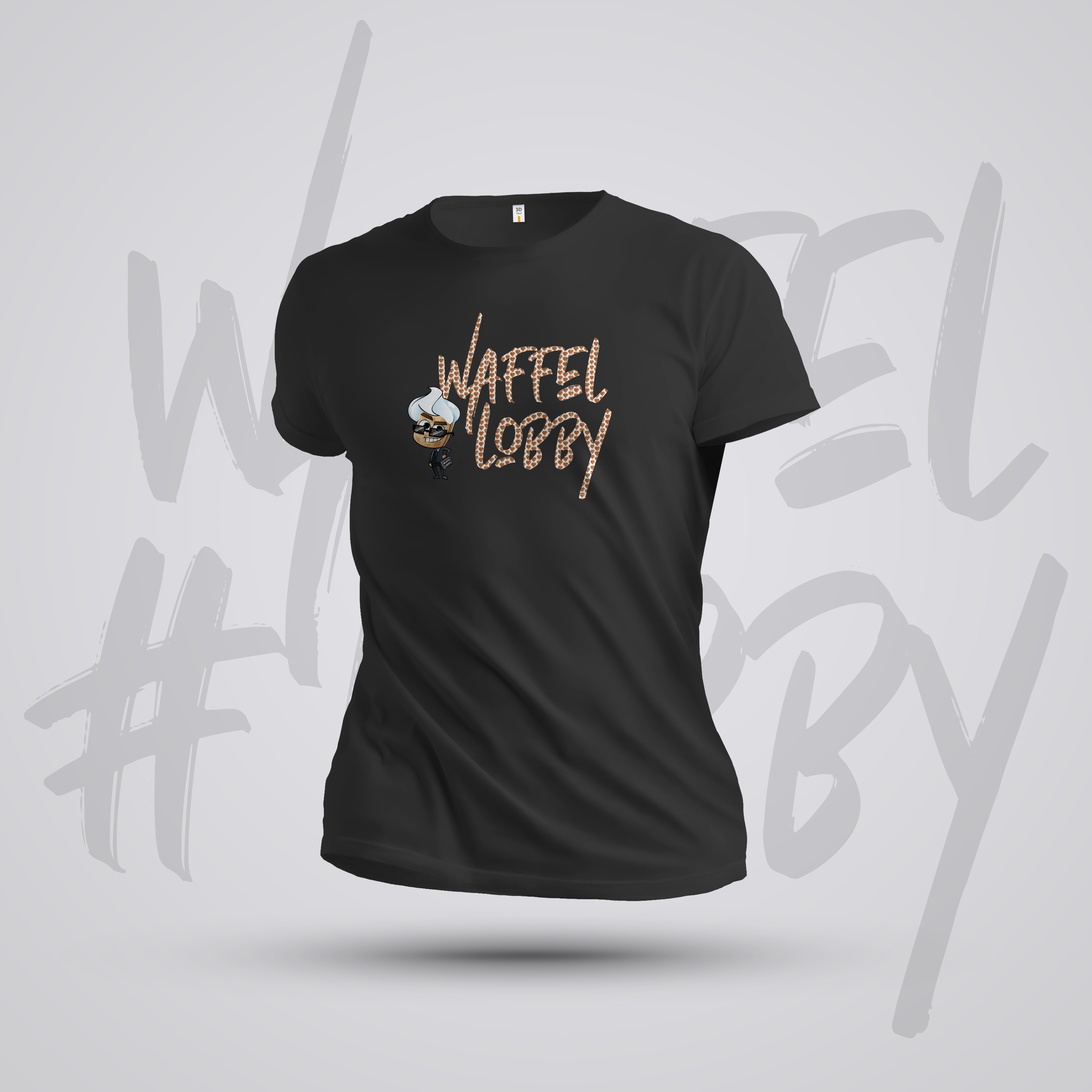 Waffellobby Shirt mit Brustdruck Waffellobby Shirt mit Brustdruck