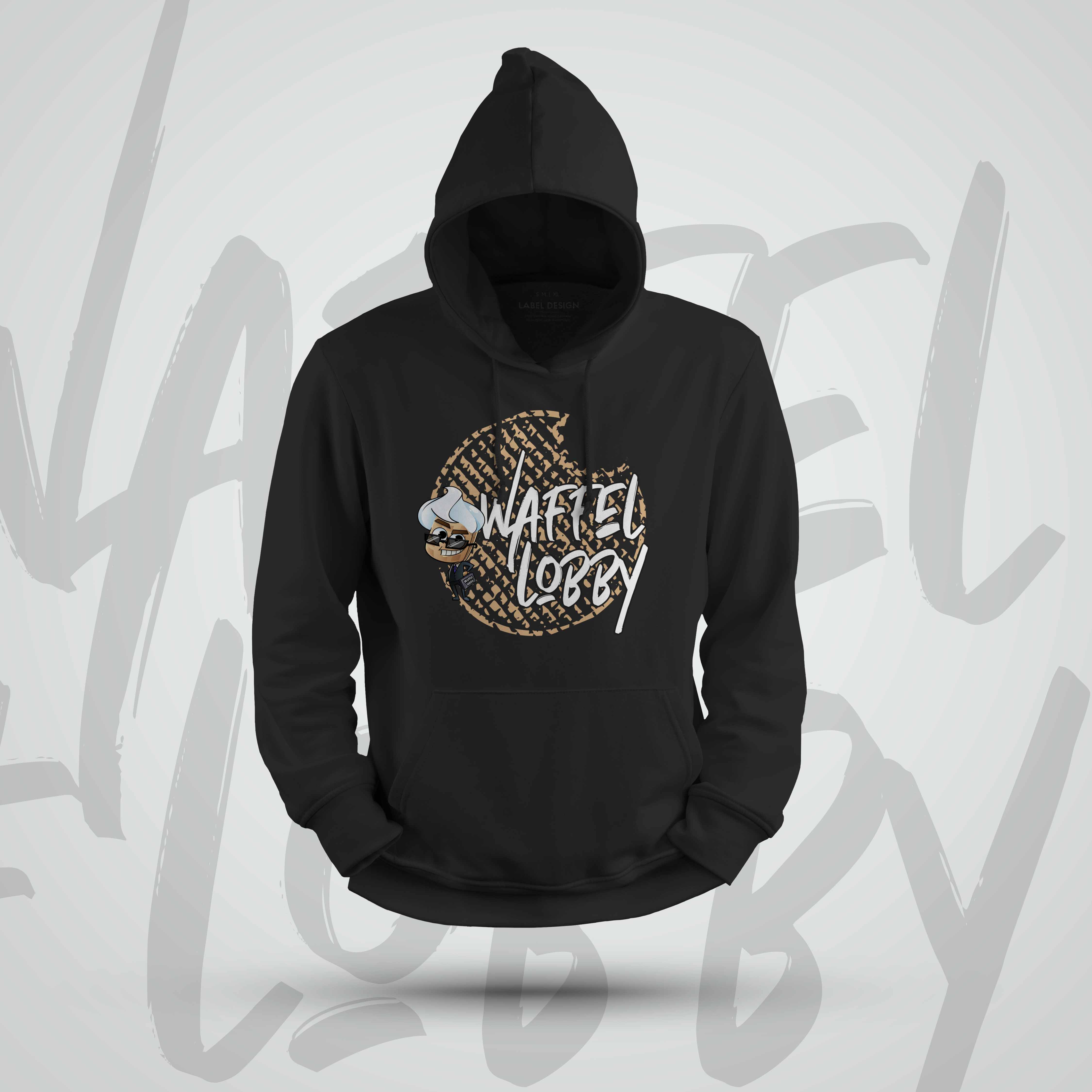 Waffellobby Hoodie mit Frontdruck Waffellobby Hoodie mit Frontdruck